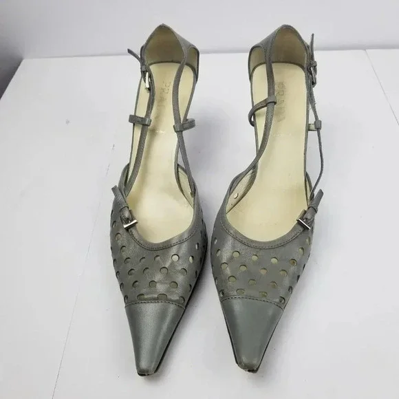 Prada Gray Women's Heels - Picture 2 of 11